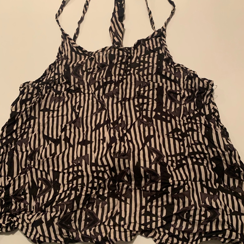 Black and white abstract Topshop tank